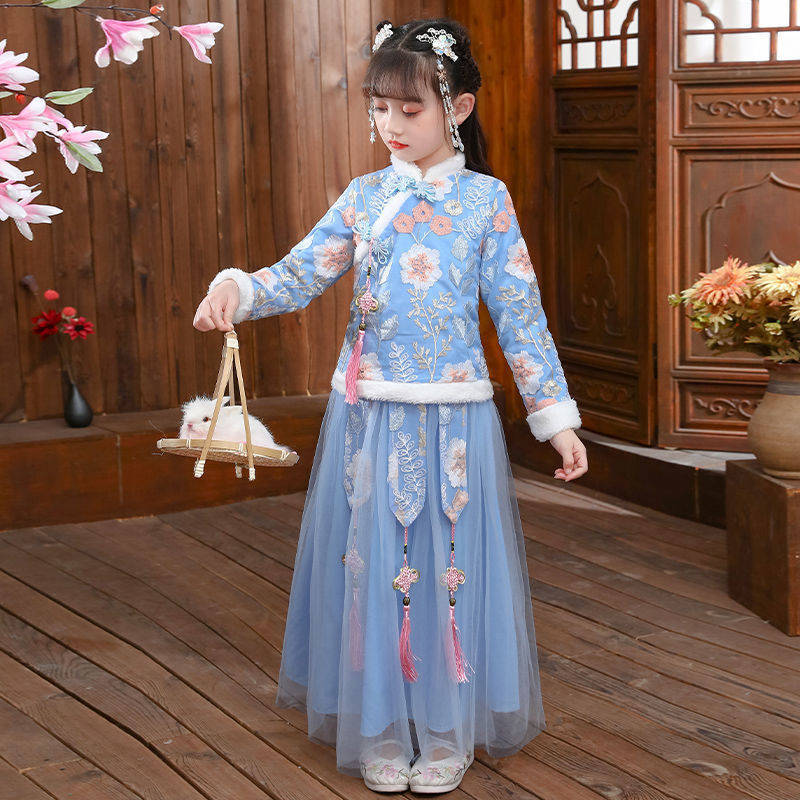Winter Clothing For Babies - 2024 çocuk sonbahar kış Hanfu kız