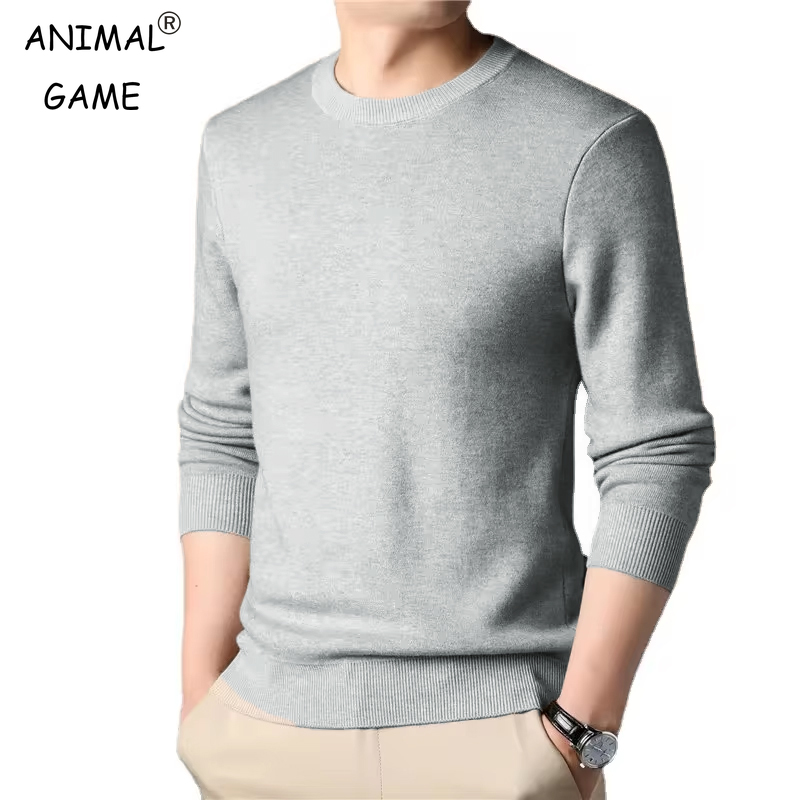 Wool Blend Coat - Erkek Düz Renk Örme Kazak Kazak