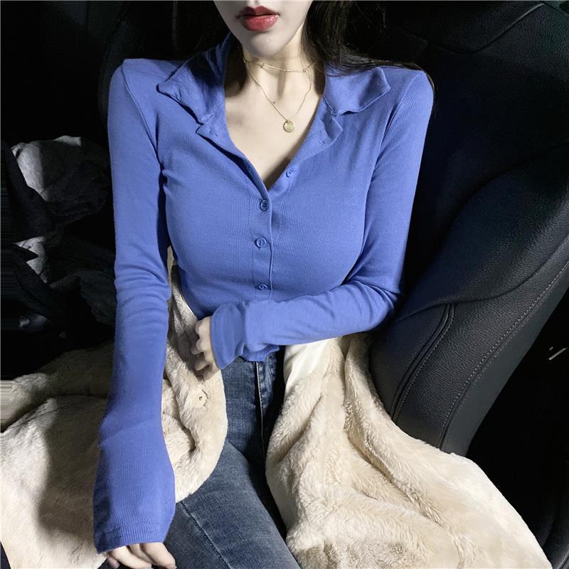 Winter Clothing Trends - Kadın Polo 100 ℅ pamuk mavi