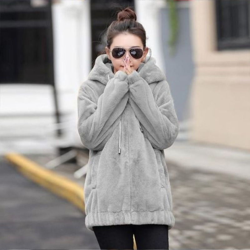 Fermuarlı Düz Kadın Kapüşonlu  - Winter Clothing Drawing incelemesi ve fiyatı