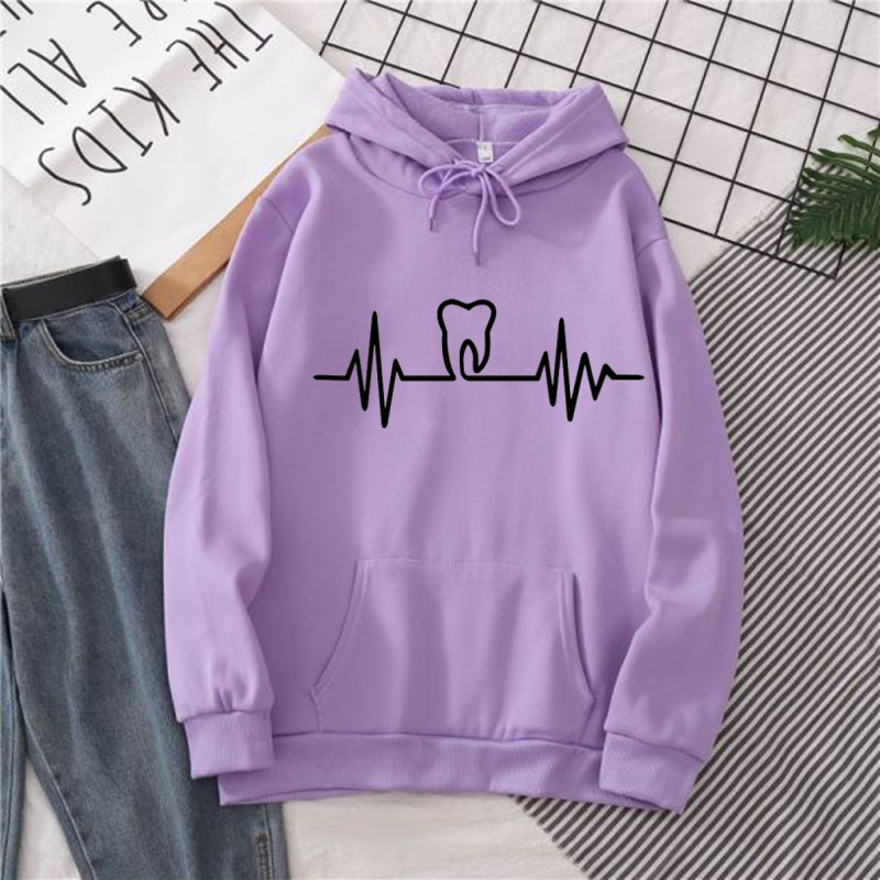 Heatbeat Hoodie Graphic Tooth  - Winter Clothing Drawing incelemesi ve fiyatı