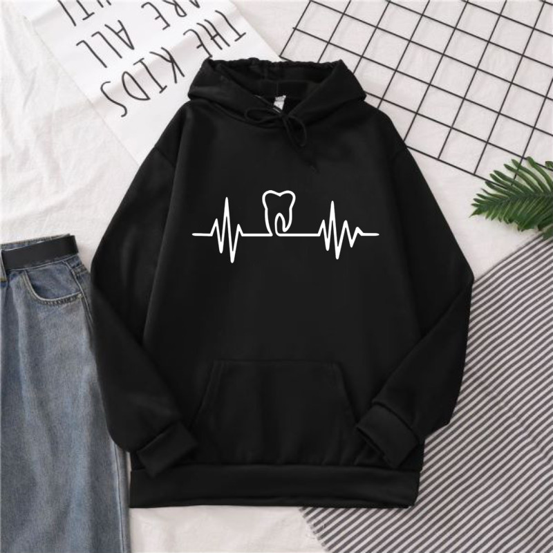 Heatbeat Hoodie Graphic Tooth  - Winter Clothing Drawing incelemesi ve fiyatı
